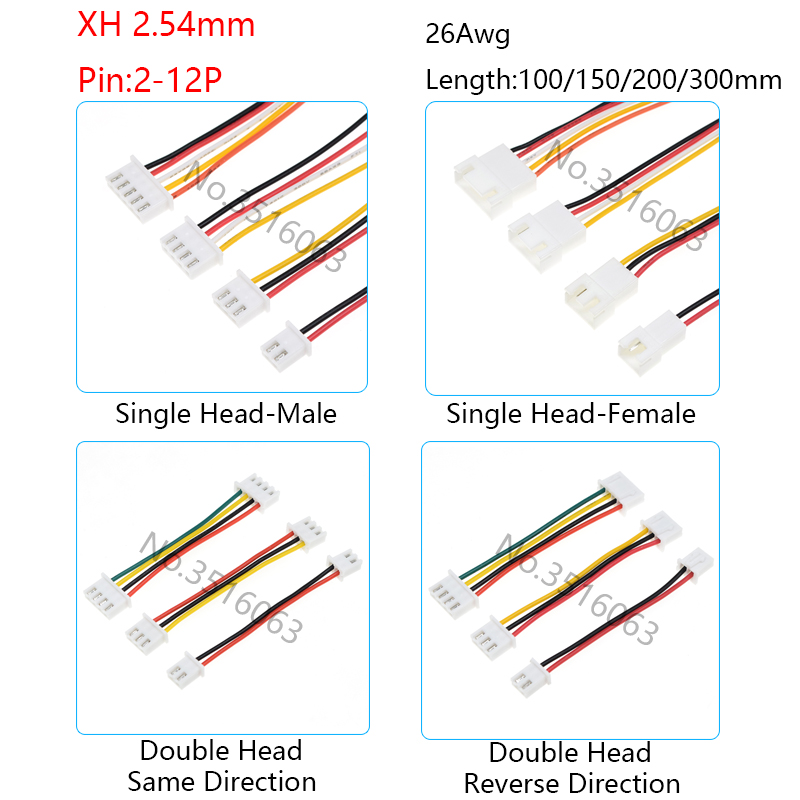 Jumper Wire Kit - 5/10Pcs XH-2,54mm Männlich/Weiblich Stecker Stecker Mit