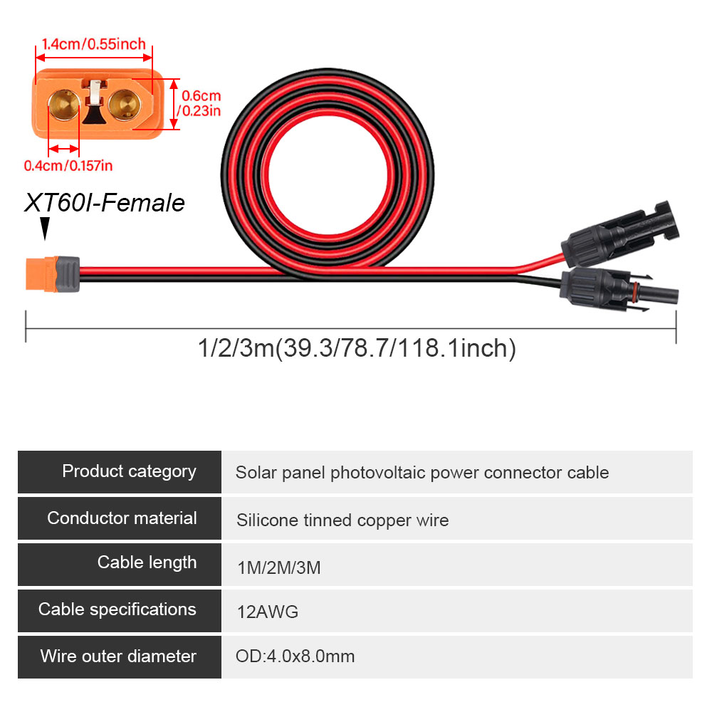 1/2/3M Solarstecker auf XT60I- – Ipex Connector Bewertung und Preis